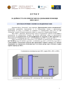 Годишен доклад за предоставените държавни помощи през 2023 г.