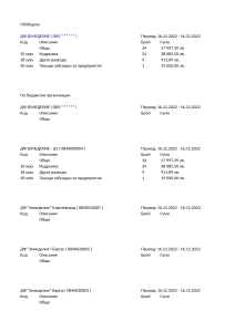 Плащания Себра -16.12.2022 г